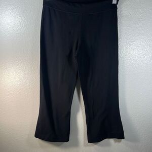 Lululemon Womens High Rise 21” Split Leg Crop Pants Thin Band Black Size 6